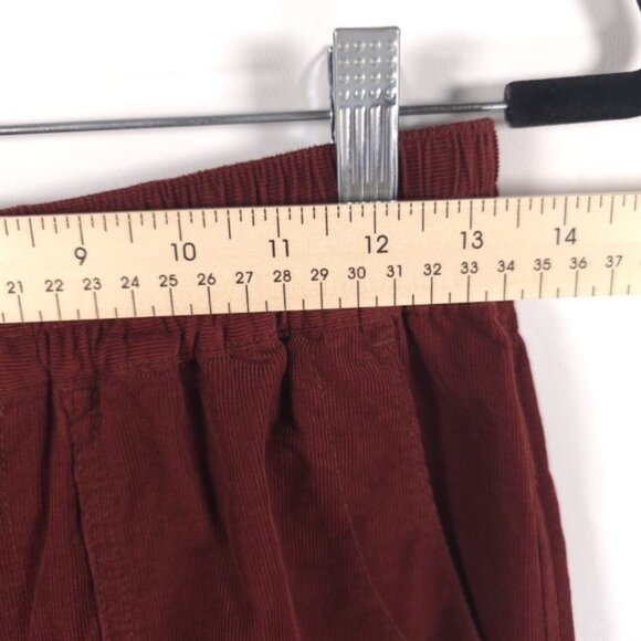 MADEWELL Huston Corduroy Zip Elastic Waist Straight Crop Pants COTTON Size SMALL - Picture 11 of 13